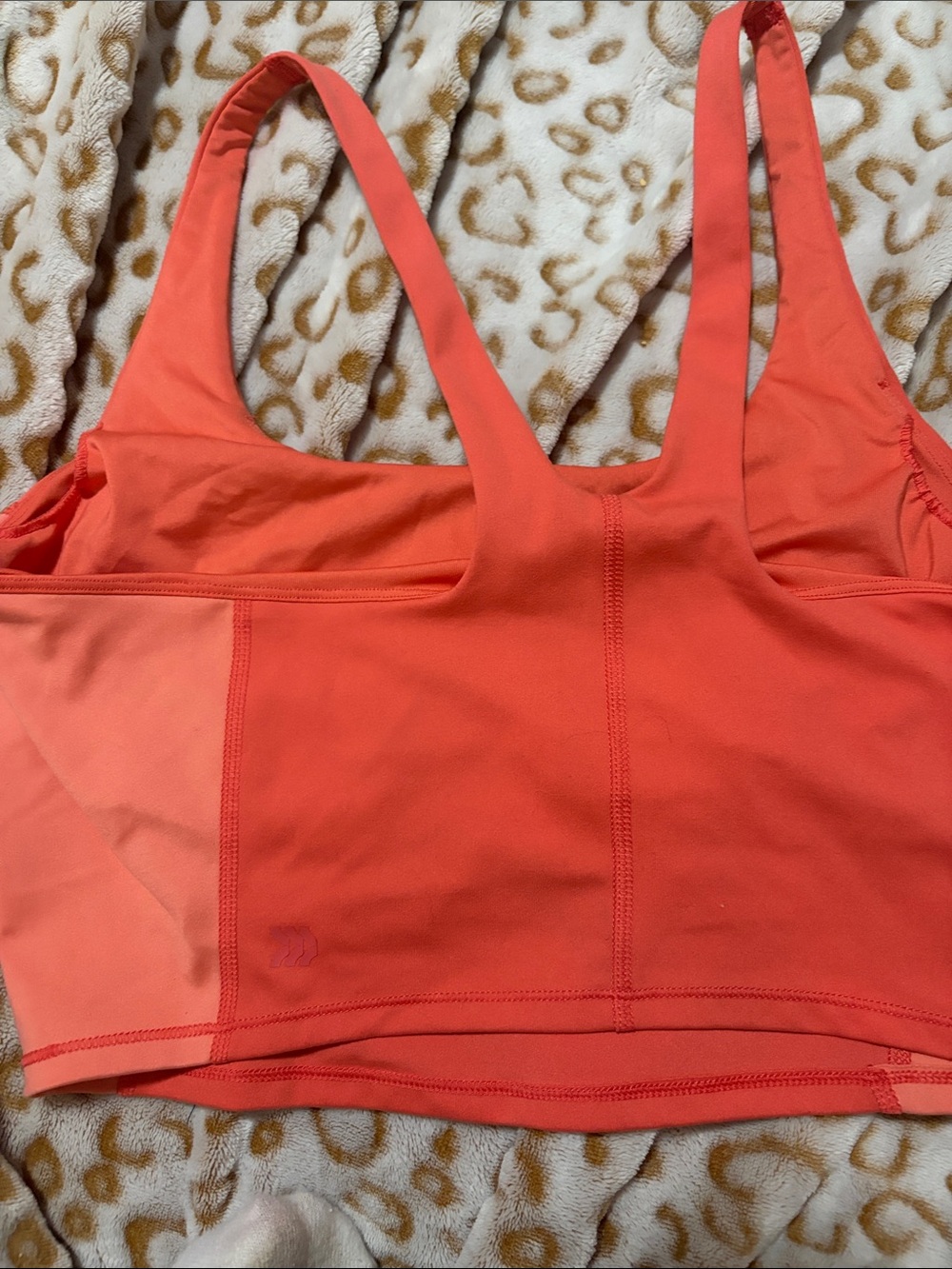 All in Motion Coral Orange Women's Scoop-Back Sports Bra